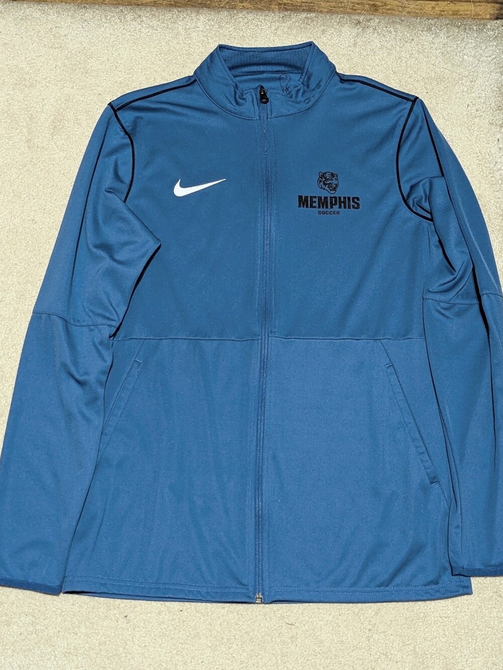 Nike Full Zip Soccer Training Jacket Memphis Soccer Blue Dri Fit Size M Mens